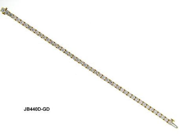 View 18KY Round Diamond Tennis Bracelet