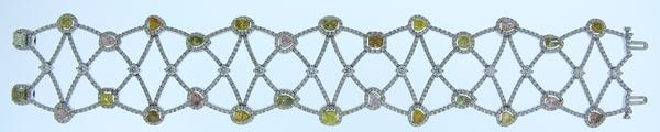 View PT18KY Rainbow Color Dia Bracelet